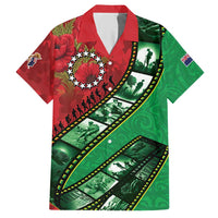 Personalised Cook Islands ANZAC 1915-2026 Filmstrip Hawaiian Shirt Lest We Forget 25 April LT9 Green - Polynesian Pride