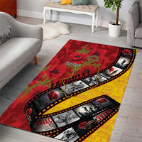 Personalised Niue ANZAC 1915-2026 Filmstrip Area Rug Lest We Forget 25 April LT9 - Polynesian Pride