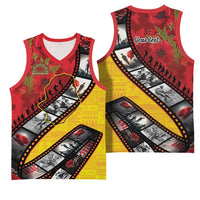 Personalised Niue ANZAC 1915-2026 Filmstrip Basketball Jersey Lest We Forget 25 April LT9 - Polynesian Pride