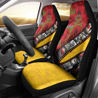 Personalised Niue ANZAC 1915-2026 Filmstrip Car Seat Cover Lest We Forget 25 April LT9 - Polynesian Pride