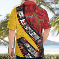 Personalised Niue ANZAC 1915-2026 Filmstrip Hawaiian Shirt Lest We Forget 25 April LT9 - Polynesian Pride