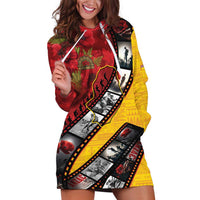 Personalised Niue ANZAC 1915-2026 Filmstrip Hoodie Dress Lest We Forget 25 April LT9 Gold - Polynesian Pride