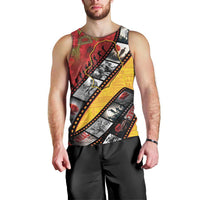 Personalised Niue ANZAC 1915-2026 Filmstrip Men Tank Top Lest We Forget 25 April