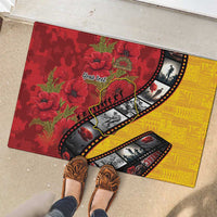 Personalised Niue ANZAC 1915-2026 Filmstrip Rubber Doormat Lest We Forget 25 April
