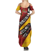 Personalised Niue ANZAC 1915-2026 Filmstrip Summer Maxi Dress Lest We Forget 25 April LT9 - Polynesian Pride