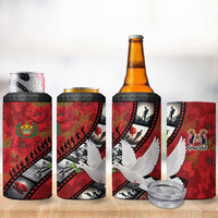 Personalised Tonga ANZAC 1915-2026 Filmstrip 4 in 1 Can Cooler Tumbler Lest We Forget 25 April LT9 - Polynesian Pride