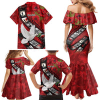 Personalised Tonga ANZAC 1915-2026 Filmstrip Family Matching Mermaid Dress and Hawaiian Shirt Lest We Forget 25 April LT9 - Polynesian Pride