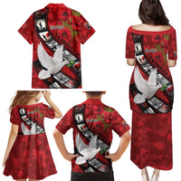 Personalised Tonga ANZAC 1915-2026 Filmstrip Family Matching Puletasi and Hawaiian Shirt Lest We Forget 25 April LT9 - Polynesian Pride