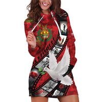 Personalised Tonga ANZAC 1915-2026 Filmstrip Hoodie Dress Lest We Forget 25 April LT9 Red - Polynesian Pride