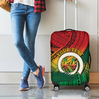 Personalised Vanuatu Yumi 44th Indipendens Dei Luggage Cover Vanuatuan Broad Tusk with Polynesian Tribal LT9 - Polynesian Pride