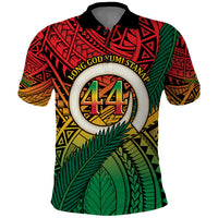 Personalised Vanuatu Yumi 44th Indipendens Dei Polo Shirt Vanuatuan Broad Tusk with Polynesian Tribal LT9 Reggae - Polynesian Pride