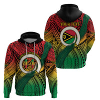 Personalised Vanuatu Yumi 44th Indipendens Dei Zip Hoodie Vanuatuan Broad Tusk with Polynesian Tribal LT9 - Polynesian Pride