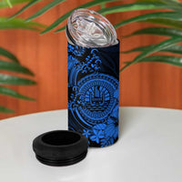 Blue Polynesian Tahiti Island 4 in 1 Can Cooler Tumbler The Wave of Water LT9 - Polynesian Pride