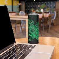 Green Polynesian Tahiti Island Skinny Tumbler The Wave of Water LT9 - Polynesian Pride