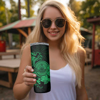 Green Polynesian Tahiti Island Skinny Tumbler The Wave of Water LT9 - Polynesian Pride