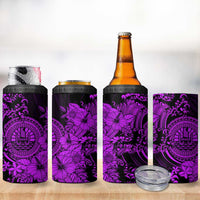 Purple Polynesian Tahiti Island 4 in 1 Can Cooler Tumbler The Wave of Water LT9 - Polynesian Pride