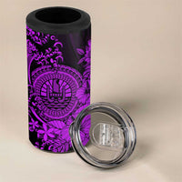 Purple Polynesian Tahiti Island 4 in 1 Can Cooler Tumbler The Wave of Water LT9 - Polynesian Pride
