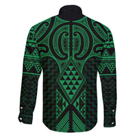 Kakariki Maori Ta Moko Poutama Art Family Matching Long Sleeve Bodycon Dress and Hawaiian Shirt LT9 - Polynesian Pride