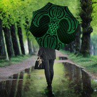Kakariki Maori Ta Moko Poutama Art Umbrella - Polynesian Pride