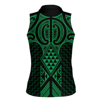 Kakariki Maori Ta Moko Poutama Art Women Sleeveless Polo Shirt LT9 - Polynesian Pride