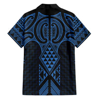 Kikorangi Maori Ta Moko Poutama Art Family Matching Summer Maxi Dress and Hawaiian Shirt LT9 - Polynesian Pride