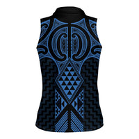 Kikorangi Maori Ta Moko Poutama Art Women Sleeveless Polo Shirt LT9 - Polynesian Pride