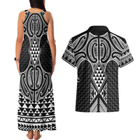 Ma Maori Ta Moko Poutama Art Couples Matching Tank Maxi Dress and Hawaiian Shirt LT9 - Polynesian Pride