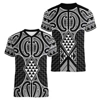 Ma Maori Ta Moko Poutama Art Women V-Neck T-Shirt