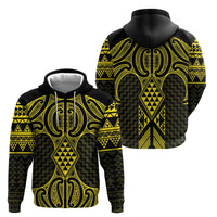 Mahi-dawg Maori Ta Moko Poutama Art Zip Hoodie
