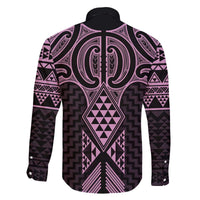 Mawhero Maori Ta Moko Poutama Art Family Matching Off The Shoulder Long Sleeve Dress and Hawaiian Shirt LT9 - Polynesian Pride