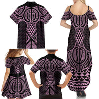 Mawhero Maori Ta Moko Poutama Art Family Matching Summer Maxi Dress and Hawaiian Shirt LT9 - Polynesian Pride