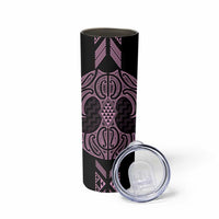 Mawhero Maori Ta Moko Poutama Art Skinny Tumbler LT9 - Polynesian Pride
