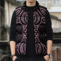 Mawhero Maori Ta Moko Poutama Art Sleeveless Puffer Jacket - Polynesian Pride