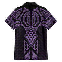 Waiporoporo Maori Ta Moko Poutama Art Family Matching Off The Shoulder Long Sleeve Dress and Hawaiian Shirt LT9 - Polynesian Pride