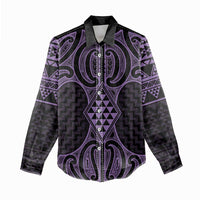 Waiporoporo Maori Ta Moko Poutama Art Women Casual Shirt LT9 - Polynesian Pride