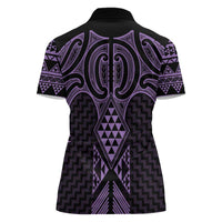 Waiporoporo Maori Ta Moko Poutama Art Women Polo Shirt LT9 - Polynesian Pride