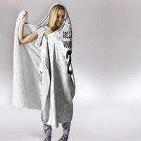 New Zealand Rangatira Custom Hooded Blanket All White Niho Taniwha Maori Tribal LT9 - Polynesian Pride