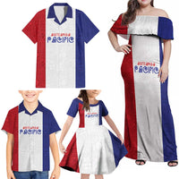New Zealand Rugby Pacific Personalised Family Matching Off Shoulder Maxi Dress and Hawaiian Shirt Maori Style Tribal Tapa Pattern LT9 - Polynesian Pride