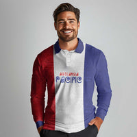 New Zealand Rugby Pacific Personalised Long Sleeve Polo Shirt Maori Style Tribal Tapa Pattern LT9 - Polynesian Pride