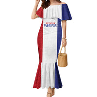 New Zealand Rugby Pacific Personalised Mermaid Dress Maori Style Tribal Tapa Pattern LT9 Women White - Polynesian Pride
