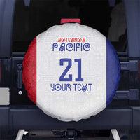 New Zealand Rugby Pacific Personalised Spare Tire Cover Maori Style Tribal Tapa Pattern