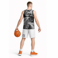 New Zealand Rugby Pacific Personalised Basketball Jersey All Black Maori Pasifika Fern Pattern LT9 - Polynesian Pride