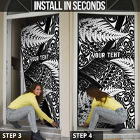 New Zealand Rugby Pacific Personalised Door Cover All Black Maori Pasifika Fern Pattern LT9 - Polynesian Pride