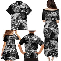 New Zealand Rugby Pacific Personalised Family Matching Puletasi and Hawaiian Shirt All Black Maori Pasifika Fern Pattern LT9 - Polynesian Pride