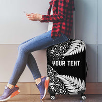 New Zealand Rugby Pacific Personalised Luggage Cover All Black Maori Pasifika Fern Pattern