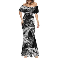 New Zealand Rugby Pacific Personalised Mermaid Dress All Black Maori Pasifika Fern Pattern LT9 - Polynesian Pride