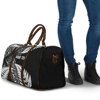 New Zealand Rugby Pacific Personalised Travel Bag All Black Maori Pasifika Fern Pattern - Polynesian Pride