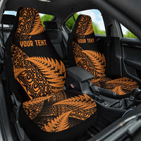 New Zealand Rugby Pacific Personalised Car Seat Cover All Gold Maori Pasifika Fern Pattern LT9 One Size Gold - Polynesian Pride
