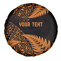 New Zealand Rugby Pacific Personalised Spare Tire Cover All Gold Maori Pasifika Fern Pattern LT9 - Polynesian Pride