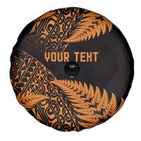New Zealand Rugby Pacific Personalised Spare Tire Cover All Gold Maori Pasifika Fern Pattern LT9 - Polynesian Pride